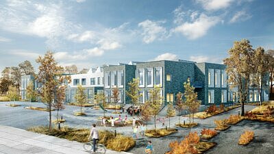 Rendering av den framtida Sallerupskolan
