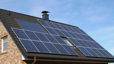 Solceller på hustak