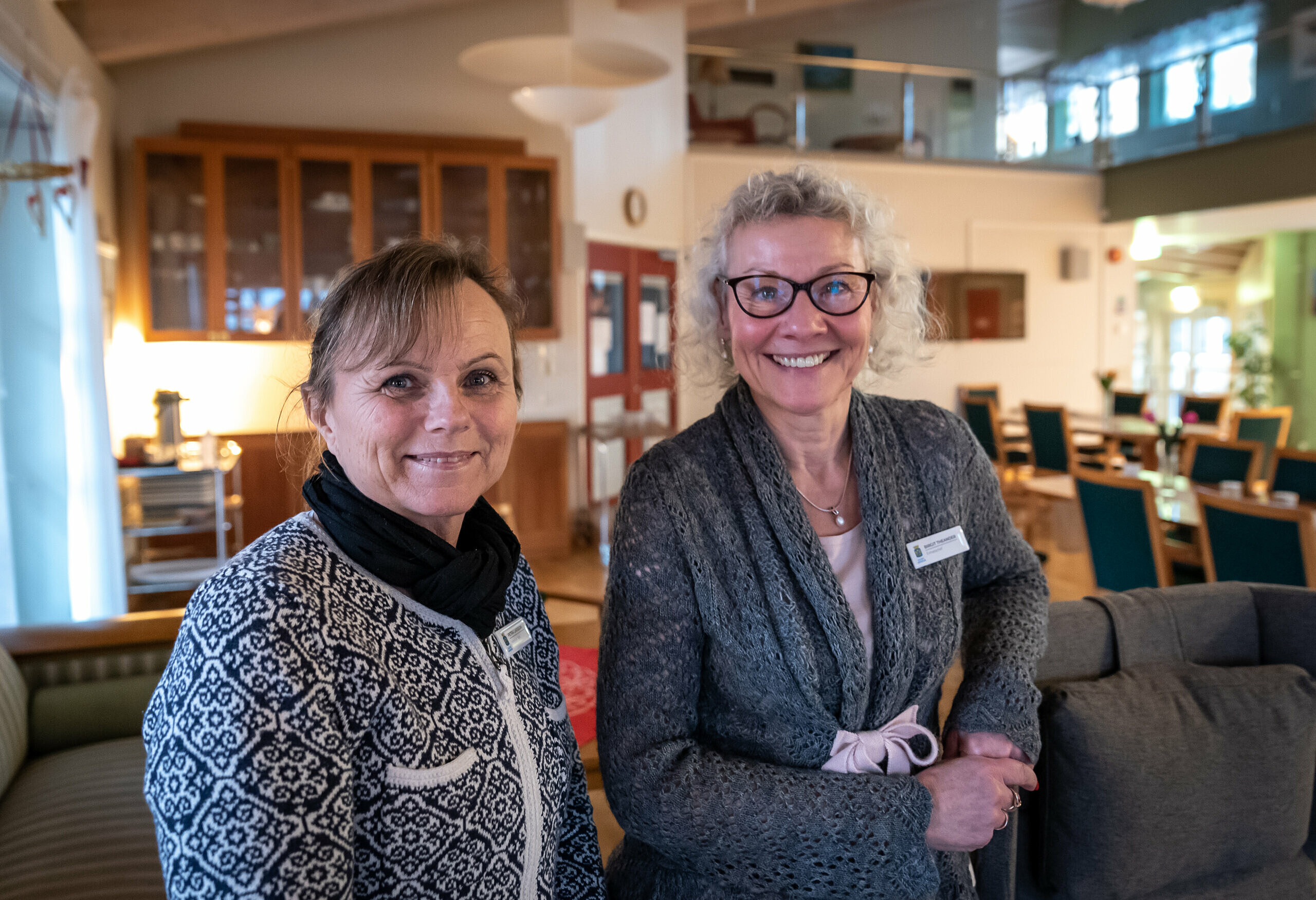 Petra Larsson, administratör, och Birgit Theander, chef för Bergagården.