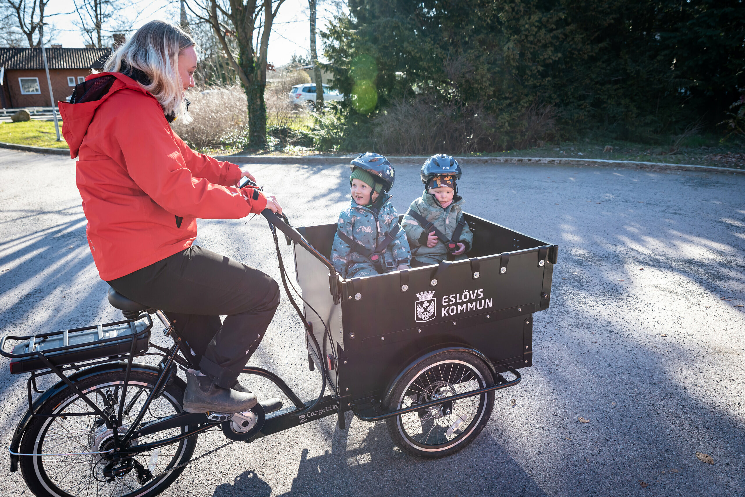 Ekebackens förskola sökte pengar från kommunens klimatväxlingsfond för att köpa in cykelbussar.