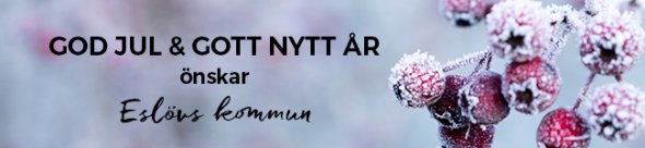 God jul och gott nytt år önskar Eslövs kommun